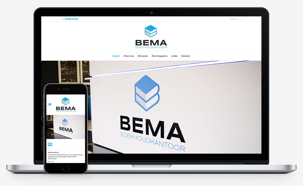 Boekhoudkantoor BEMA website